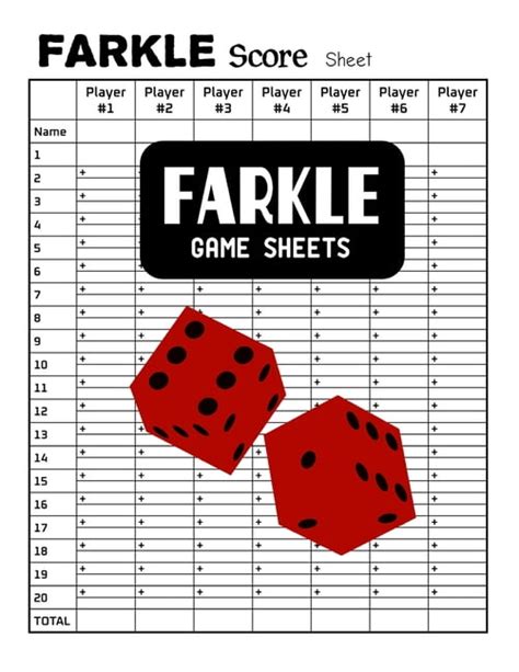 Farkle Game Sheets Farkle Score Sheets Paperback