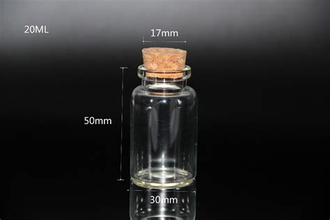 50pcs 30 50mm Mini Glass Bottle Wishing Bottle Vials Empty Sample Jars With Cork Stopper Wedding