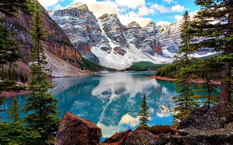 Lakes Moraine Lake Lake Landscape Mountain Nature Reflection