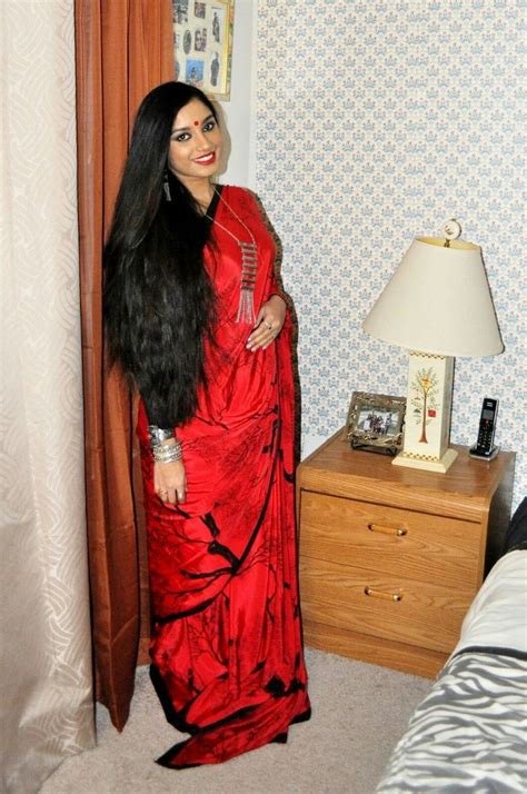 Pin By Preksha Pujara On Long Hair With Saree Long Indian Hair Long