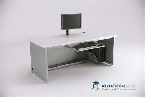 The versadesk power pro standing desk converter comes with three grommet holes and supports monitor sizes up to 24. Pin on Enclosed Versa Desk CD Series