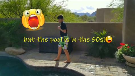 Jumping In The Cold Pool Challenge Youtube