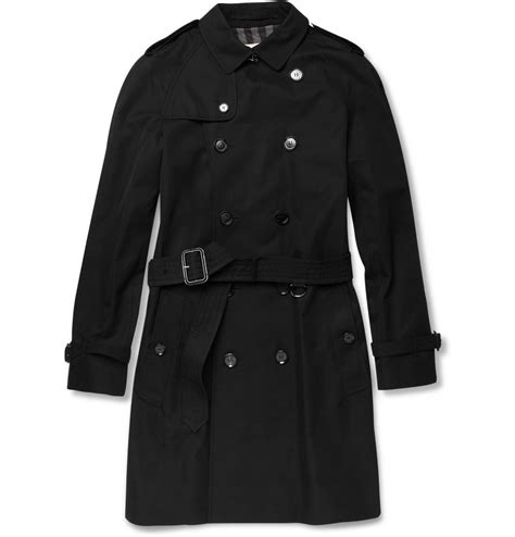 Burberry London Cotton Gabardine Trench Coat In Black For Men Lyst