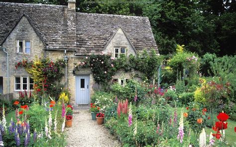 Cottage Garden Bilbury Gloucestershire England Flowers Garden