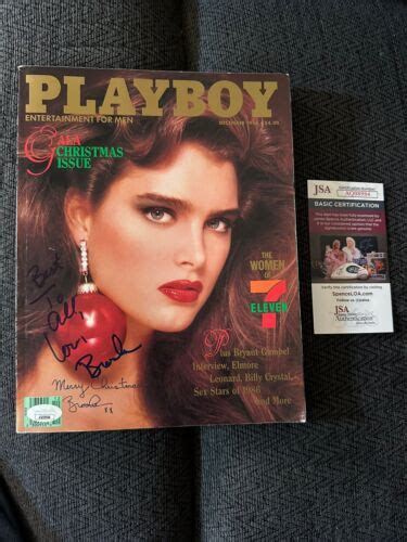Brooke Shields Playboy Magazine Signed Jsa Authenticated Coa Cover December Ebay