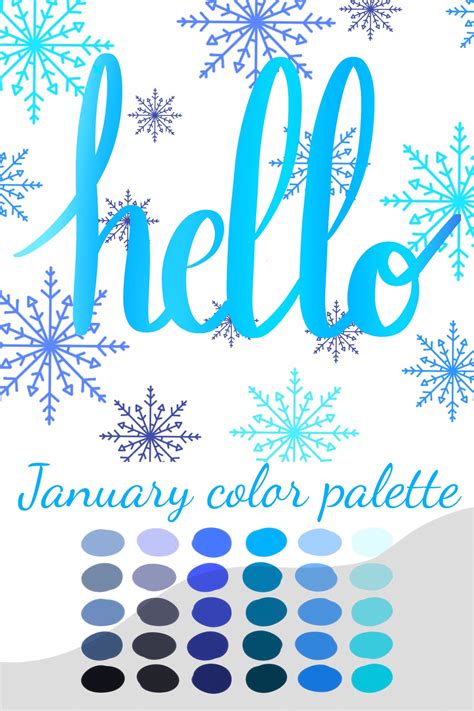 January Procreate Color Palette Blue And Teal St Patricks Day Palette