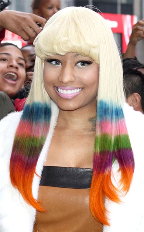 5 Rainbow Bright From Nicki Minajs Top 10 Hair Moments E News