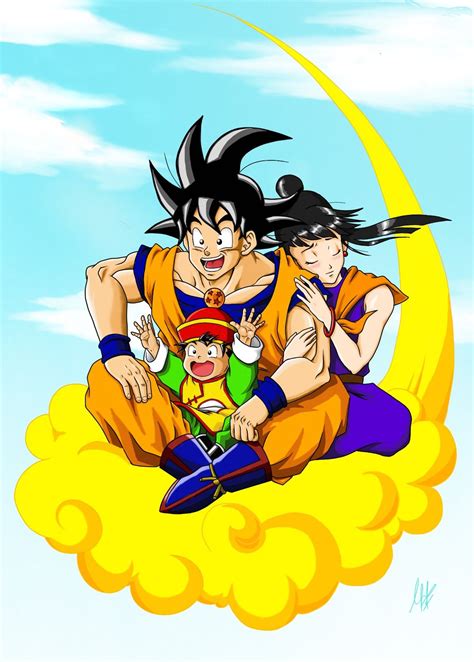 Goku Y Milk Personajes De Dragon Ball Goku Y Su Novia Ilustraciones