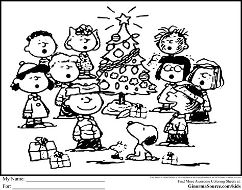 Charlie Brown Snoopy Christmas Coloring Pages Clip Art Library