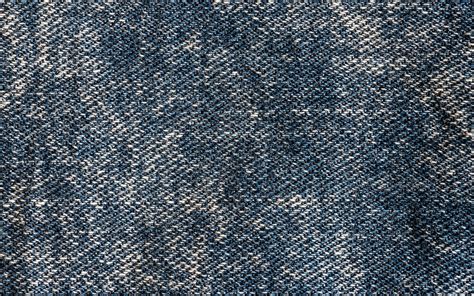 Download Wallpapers Blue Denim Fabric Close Up Blue Denim Background