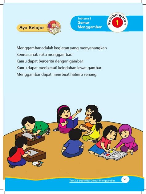 Silabus kelas 3 tema 2 subtema 1. Kelas 1 SD Tema 2 subtema 3 Gemar Menggambar