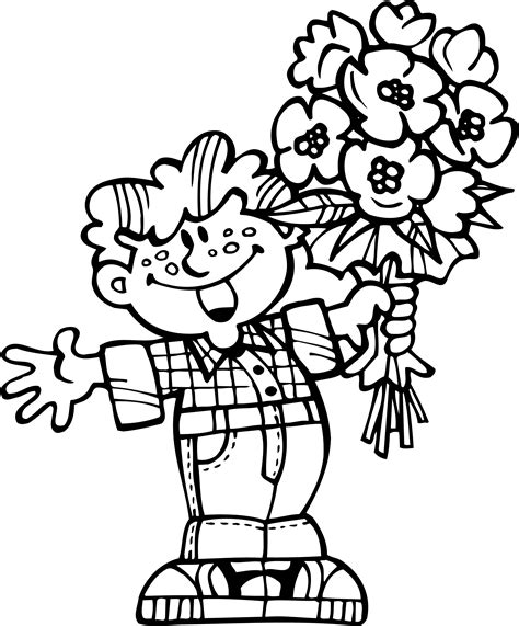 We have this nice flower bouquet coloring page for you. Bouquet Of Flowers Coloring Pages for childrens printable ...