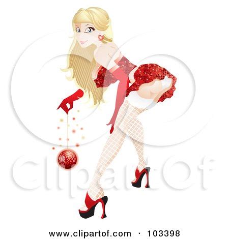 Royalty Free Rf Clipart Illustration Of A Sexy Pinup Christmas Girl