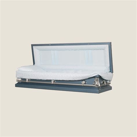 20 Gauge Non Gasketed Full Couch Blue Crepe Casket A Monument