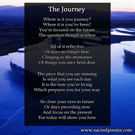 The Journey Inspirational Poems Inspirational Poems About Life Poems