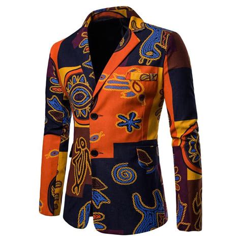 Best Designer Mens African Ethnic Style Printed Blazers Patchwork