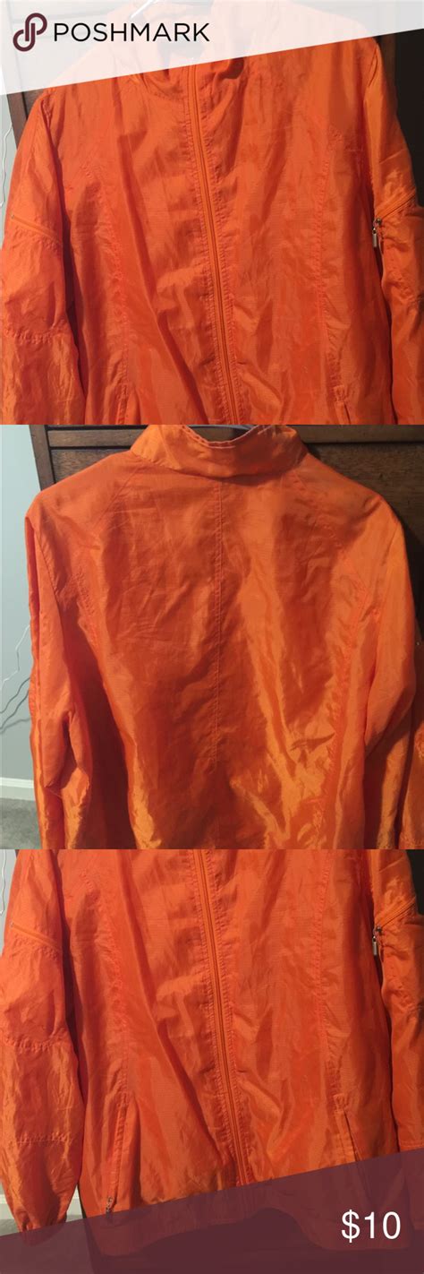 Lite Weight Orange Rain Jacket Rain Jacket Vibrant Orange Women