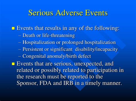 Ppt Adverse Events And Serious Adverse Events Powerpoint Presentation 45d