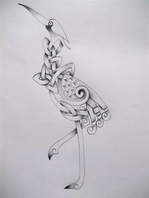 Celtic Crane Tattoo Design By Tattoo Design On Deviantart