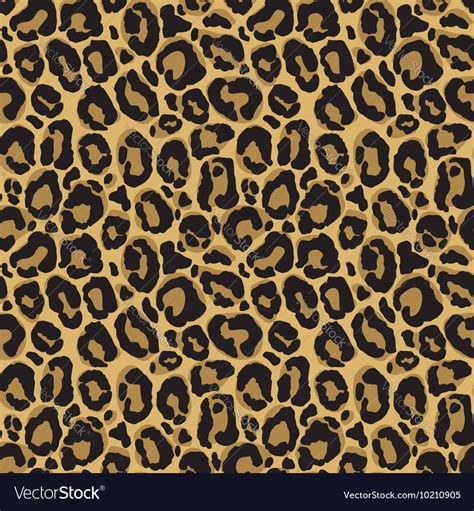 Seamless Pattern With Leopard Fur Texture Vector Image