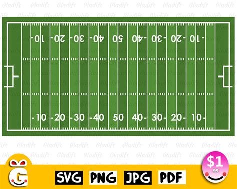 Football Field Svg Png  Pdf Clipart Lines Background Etsy
