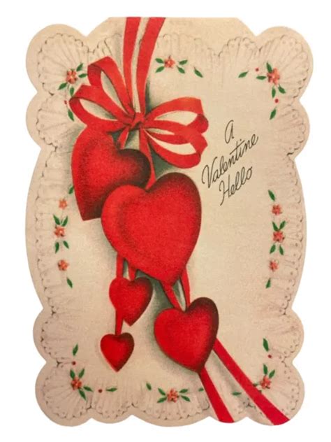 Vintage 1986 Hallmark 6” Valentines Day Greeting Card Paper Art