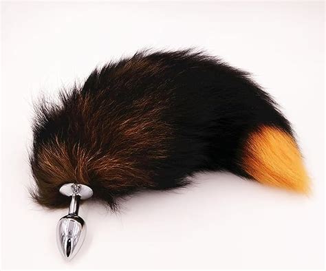 Amazon Com Butts Plugs New Real Fox Tails With Metal Anal Plug Butt