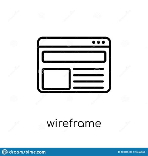 Wireframe Icon Trendy Wireframe Logo Concept On White Background From