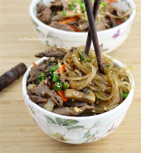 Bulgogi—whose name translates to fire meat from korean—is a classic dish of thinly sliced, marinated meat, cooked quickly over high heat to achieve deep flavor and tender texture. Bulgogi Japchae {Stir-Fried Noodles w/ Bulgogi} | cHow ...