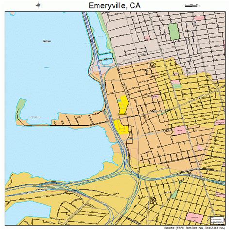 Emeryville California Street Map 0622594