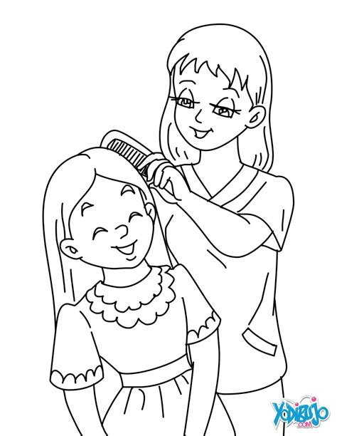 Dibujos para colorear mamá con su hija es hellokids com