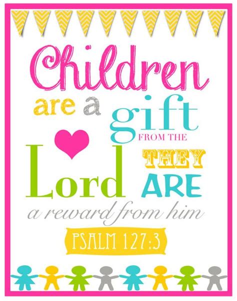 Children Are A T From God Bible Verse Wall Art By