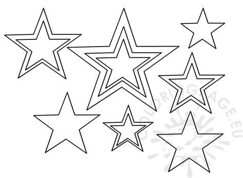 Patriotic Stars template – Coloring Page