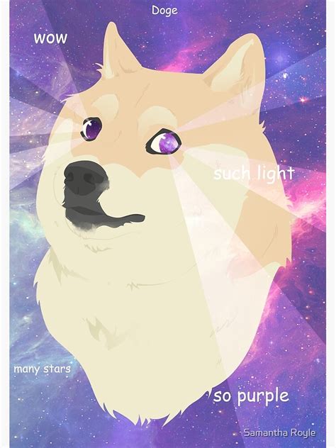 Doge Such Galaxy Poster For Sale By Mcrmorbid Redbubble