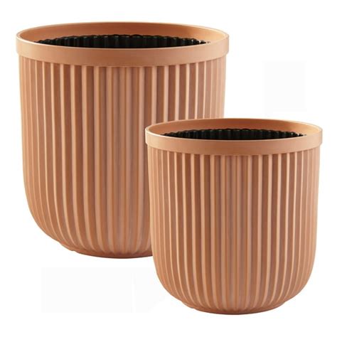 better homes and gardens 12 and 16 ellan terracotta resin planter 2 pack