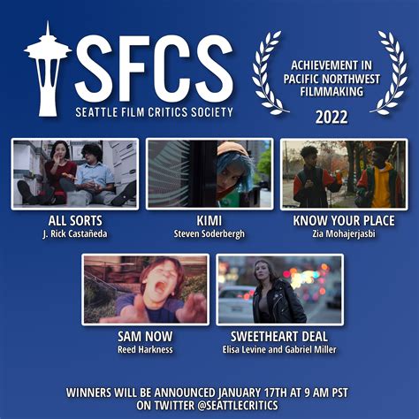 The Seattle Film Critics Society Sfcs Announces Nominees For First