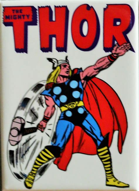 Vintage Retro Styled Thor Fridge Magnet Avengers Marvel