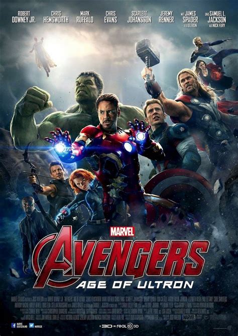 Marvel Studios 10th Avengers Age Of Ultron Imax 3d Movie Poster