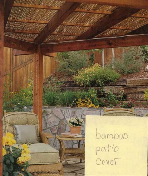 Outdoor Patio Bamboo Bamboo Patio Cover Pergola Attached To House