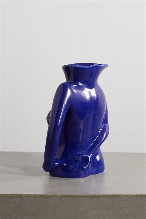 Blue Jugs Jug Ceramic Vase Anissa Kermiche Net A Porter