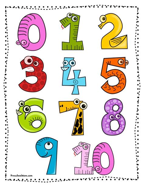 Colored Printable Numbers 1 10 Large Number Tags Diy Stonegable I