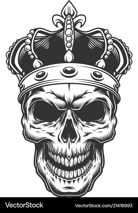 Skull In The Crown Royalty Free Vector Image Vectorstock