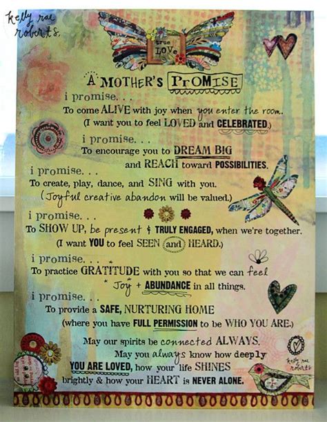 Quirks Of Art A Mothers Promise Motherhood Manifesto Kelly Rae