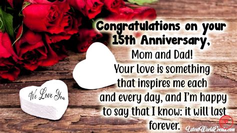 15th Wedding Anniversary Wishes For Couple 15 Years Wedding Pictures