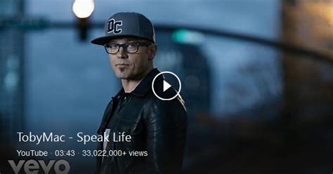 Official Music Video For Speak Life By Tobymac From The Album Eye On