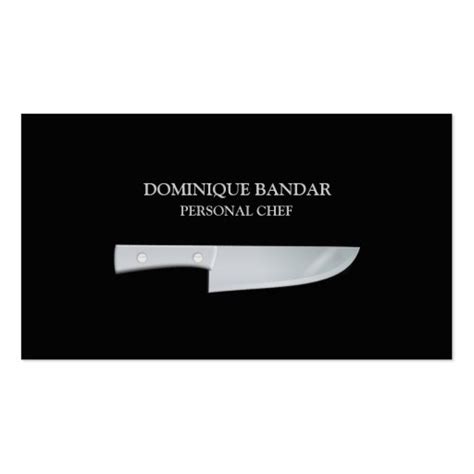 Kitchen utensils catering business card template. Personal Chef Business Card