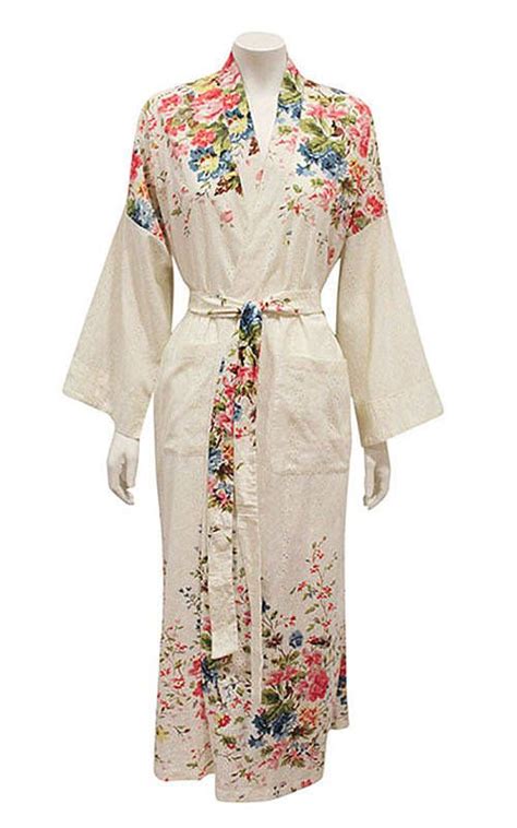 Orchard Blossom Organic Cotton Kimono Dressing Gown By Verry Kerry
