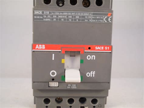 Abb Mccb 100 Amp Triple Pole 100a Sace S1 S1b Circuit Breaker