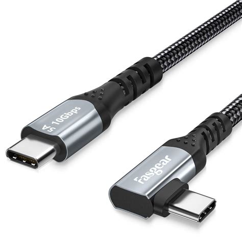 Usb C To Type C 31 Gen 2 Cable 3m 90 Degree Fasgear 10gbps 5a100w