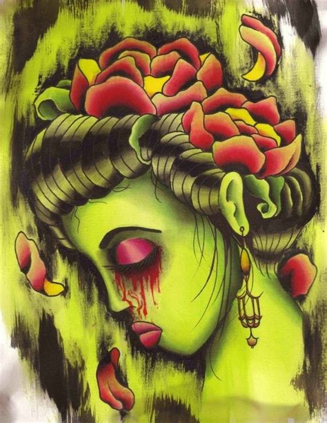 Art Print Zombie Girl No2 By Lb By Madebylaurenb On Etsy 1000 Zombie